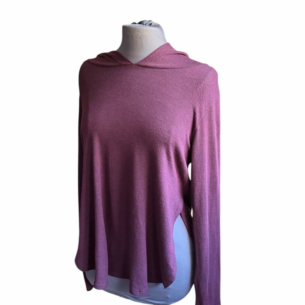 🎀 Aerie Just Add Leggings Hoodie - Plum/Maroon - Relaxed Tunic